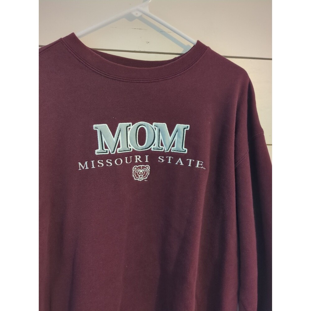 Missouri State MOM Sweatshirt Pullover vintage Jansport large cotton burgundy